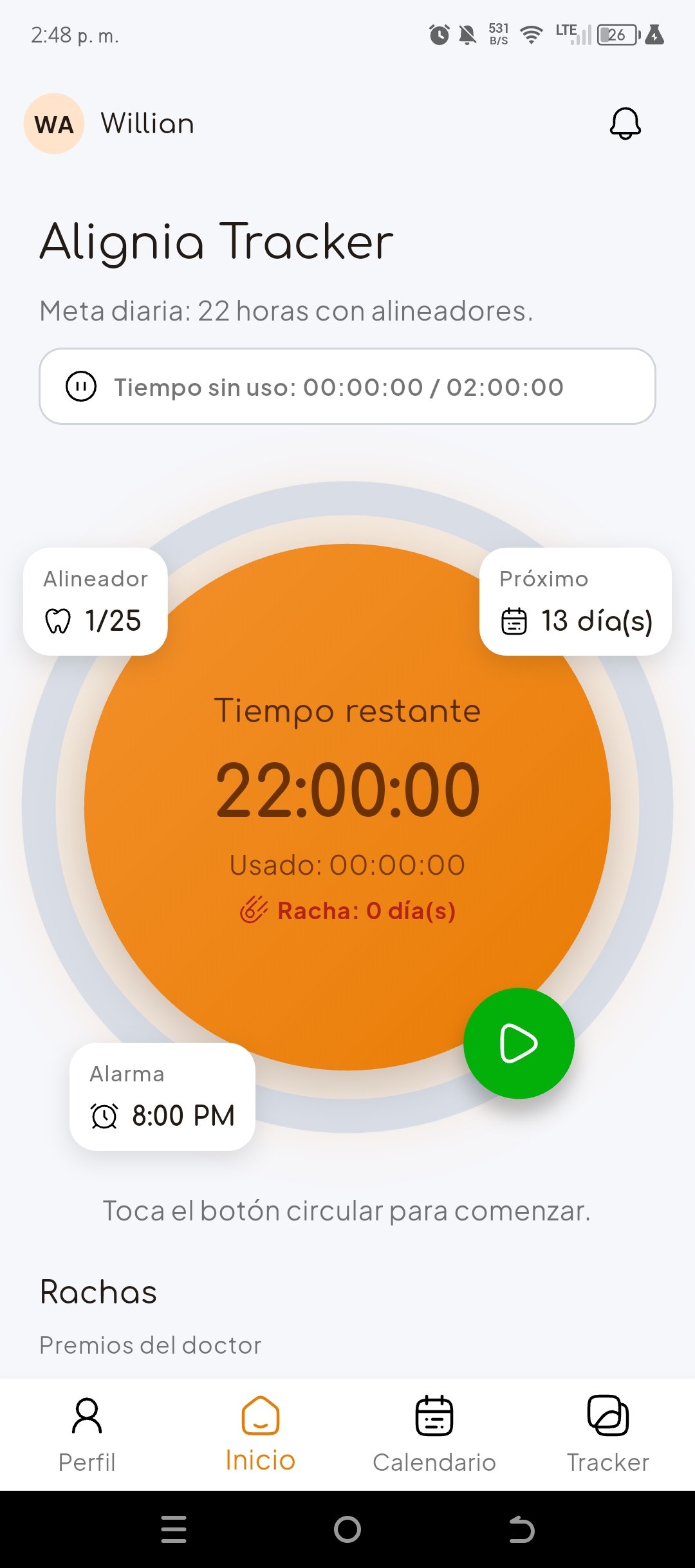 Imagen del modulo Temporizador de uso de alineadores