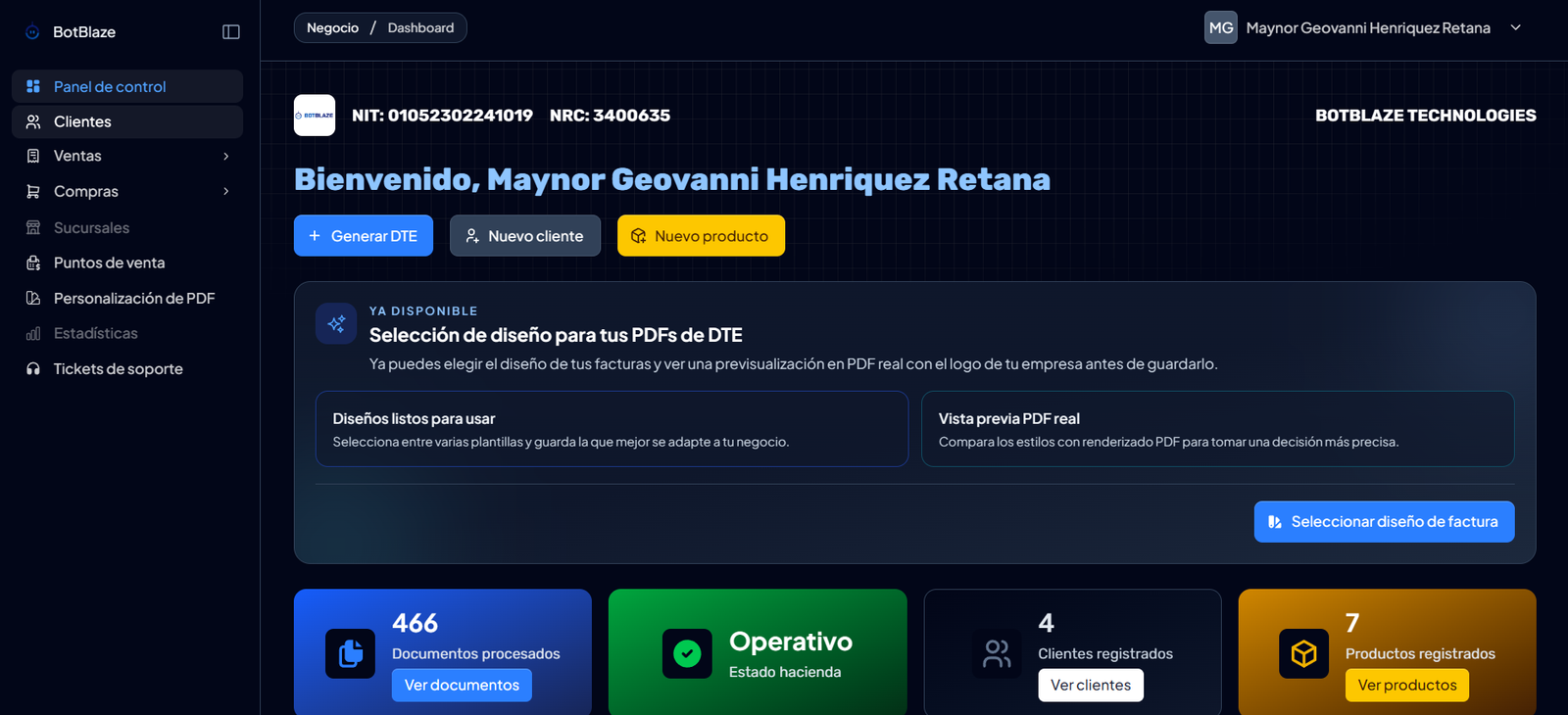 Imagen de Facturacion electronica BotBlaze